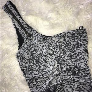 Guess Sexy One Shoulder Gray Bodycon Dress sz. XS